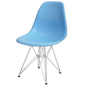 Cadeira Eames Polipropileno Azul Claro  Base Cromada - 14908