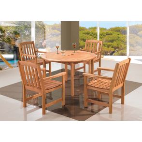 Mesa Export Redonda Cor Stain Jatoba 1,20m - 15682