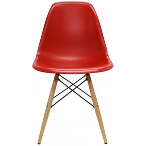 Cadeira Eames Polipropileno Vermelho Base Madeira - 14910