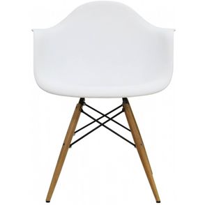 Cadeira Eames com Braco Base Madeira Branco Fosco - 15206