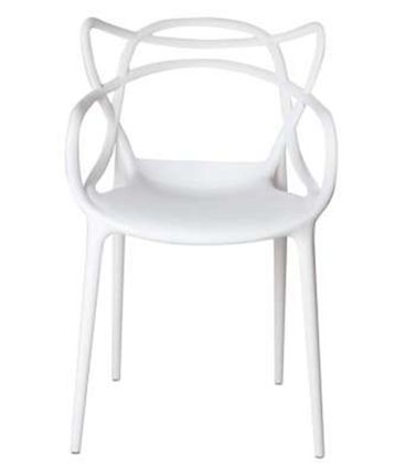 Cadeira Master Allegra em Polipropileno com Encosto na Cor  Branca - 18323