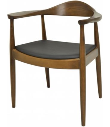 Cadeira Carolina Com Braco Cor Madeira Escura - 11489