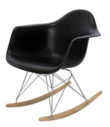 Cadeira Eames com Braco Base Balanco Preto Fosco - 24503