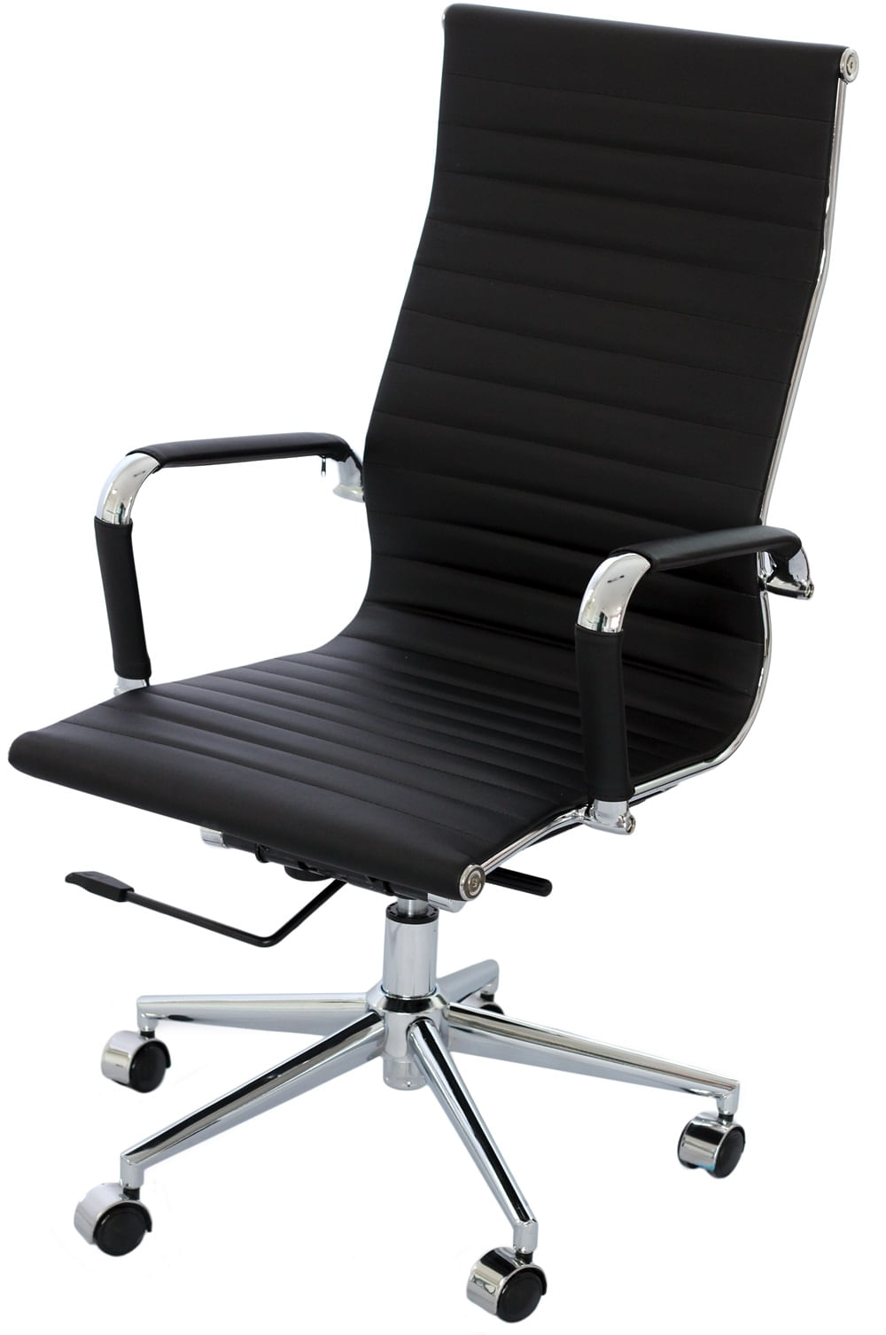 Cadeira-Eames-Alta-Preta-Base-Cromada