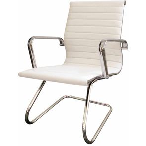 Poltrona Eames Esteirinha Fixa Branca Base Cromada - 17650