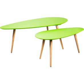 Mesa Kit Ravena 2 Pecas em MDF Cor Verde - 29710