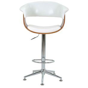 Banqueta Betim Courissimo Branco Base Estrela - 30399