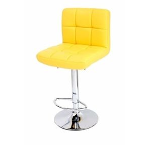 Banqueta Elegancy com Regulagem 1,13 cm (ALT) Amarelo Base Cromada - 31558