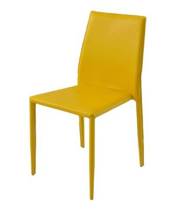Cadeira Amanda 6606 em Metal PVC Amarela - 26666