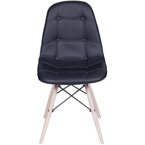 Cadeira Eames Botone Preta Base Madeira - 32074