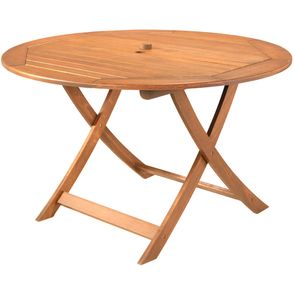 Mesa Dobravel Redonda Stain cor Jatoba 90 cm - 34542