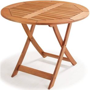 Mesa Dobravel Redonda Primavera Stain Jatoba 90 cm - 34764