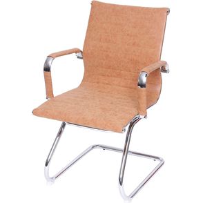 Cadeira Escritorio Eames Fixa Courissimo Retro Caramelo - 37607