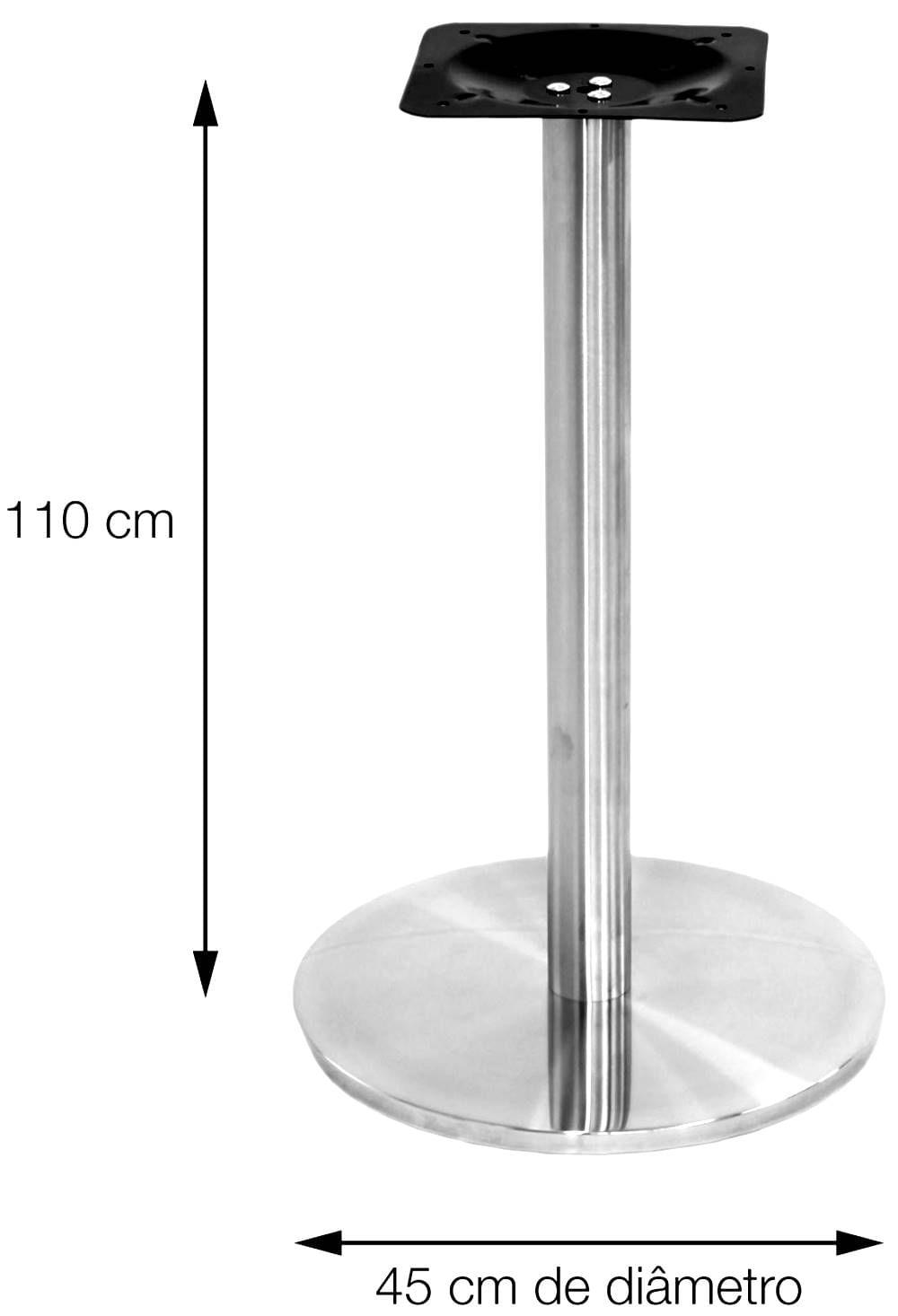 Base Georgia Bistro com Tampo Redondo de 70 cm Imbuia