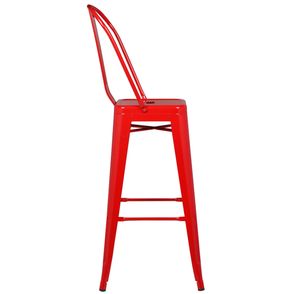 Banqueta Iron Encosto Alto Cor Vermelha 1,16 MT (ALT) - 37970
