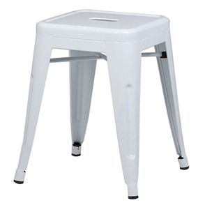 Banqueta Iron Baixa Cor Branca 46 CM (ALT) - 37985