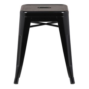 Banqueta Iron Baixa Cor Preta 46 cm (ALT) - 37987