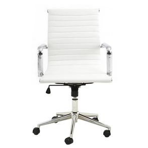 Cadeira Sevilha Eames Baixa Cromada PU Branco - 8748
