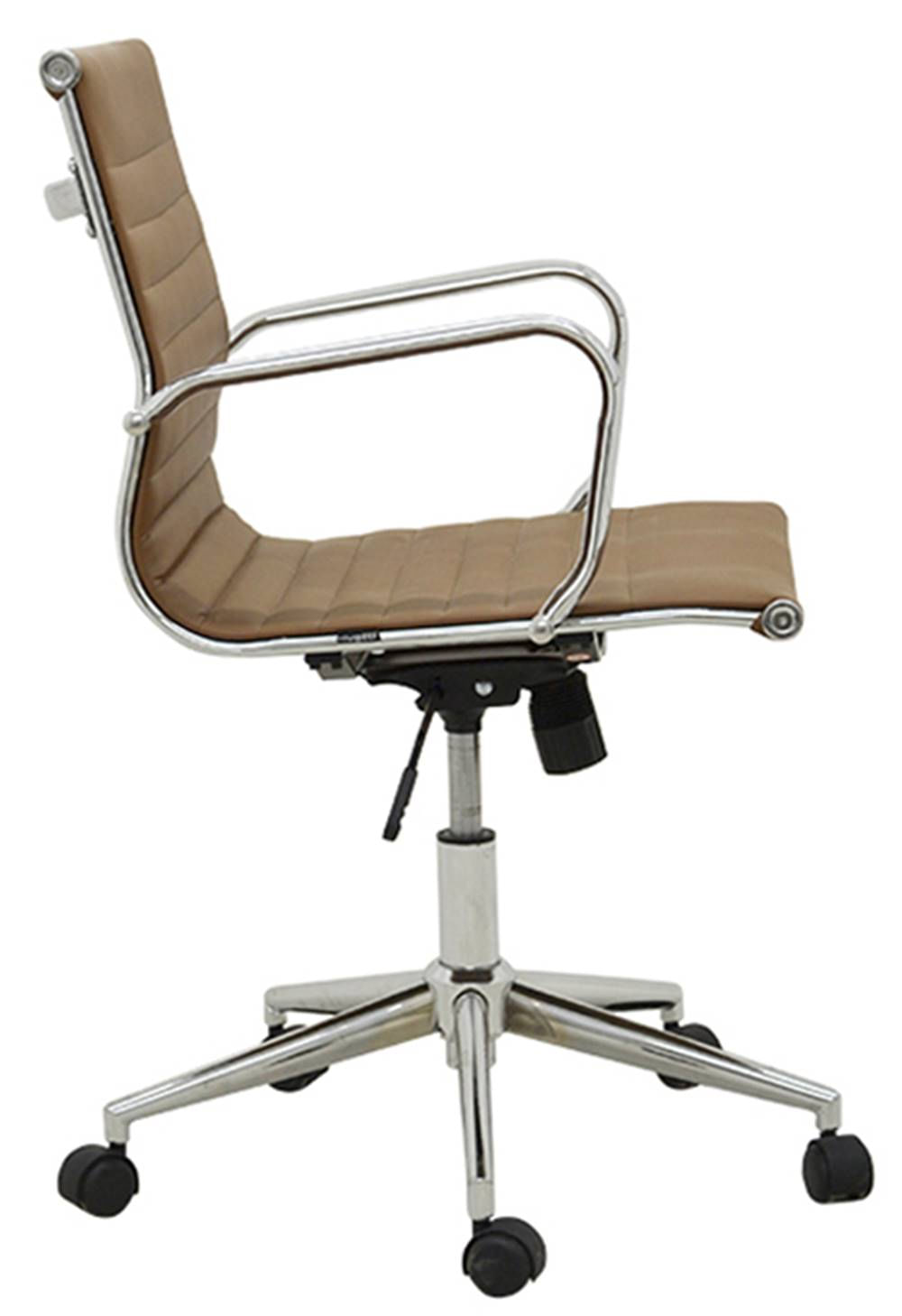 Cadeira-Sevilha-Eames-Baixa-Cromada-PU-Marrom-Escuro-