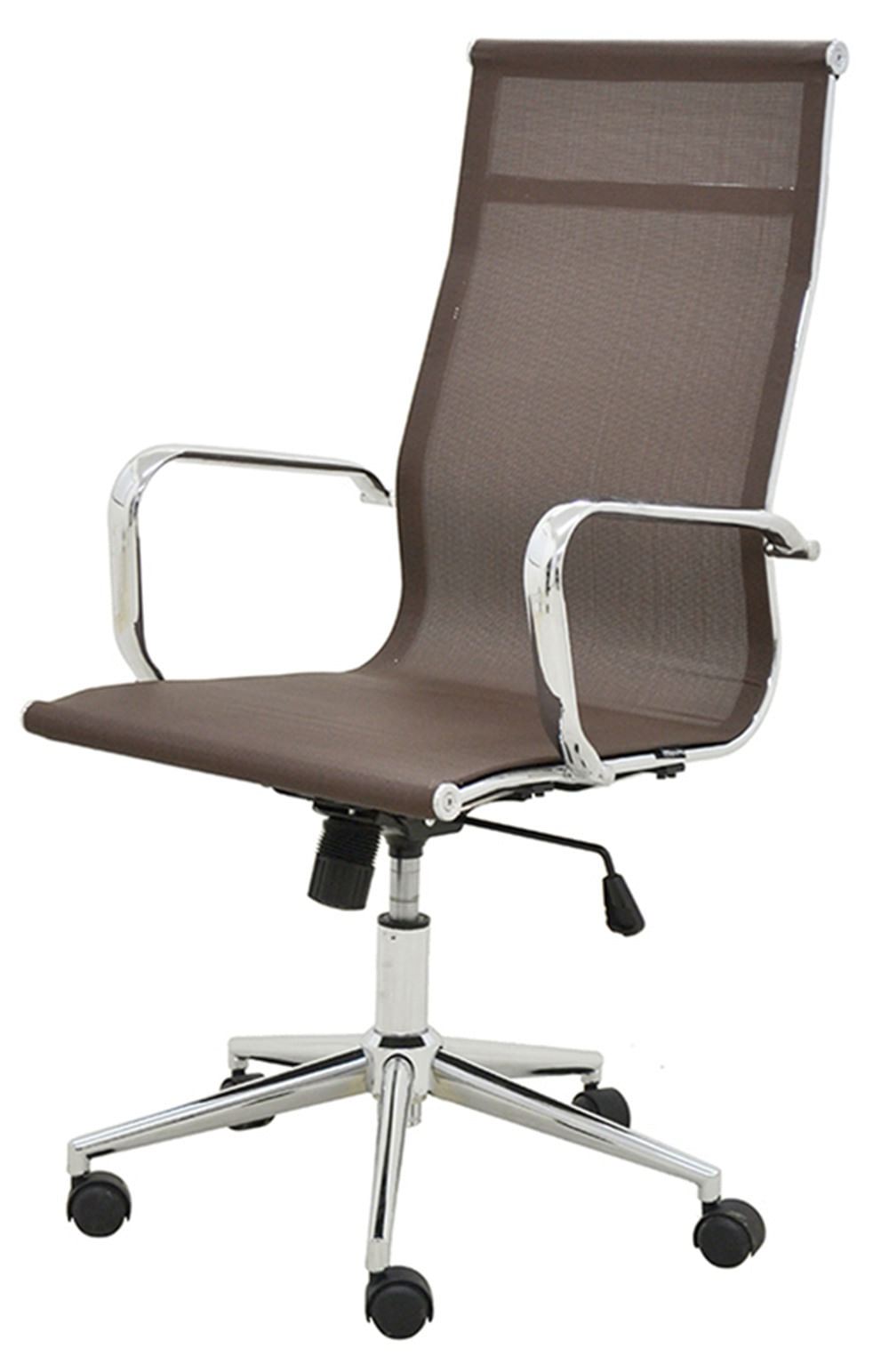 Cadeira-Sevilha-Eames-Alta-Cromada-Tela-Cafe