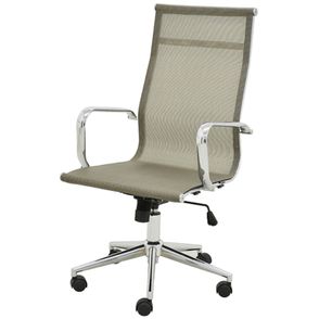 Cadeira Sevilha Eames Alta Cromada Tela Dourada - 38047
