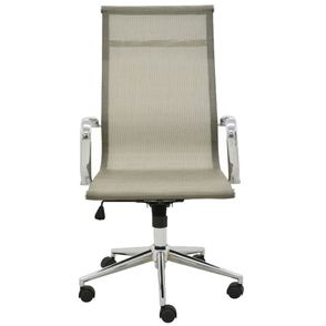Cadeira Sevilha Eames Alta Cromada Tela Dourada - 38047