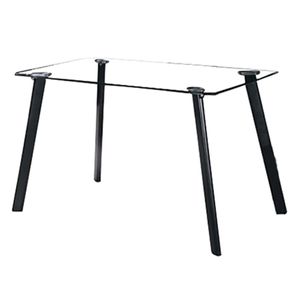 Mesa Jantar Mussum Tampo Vidro Base Aco 1,40 MT (LARG)-38125