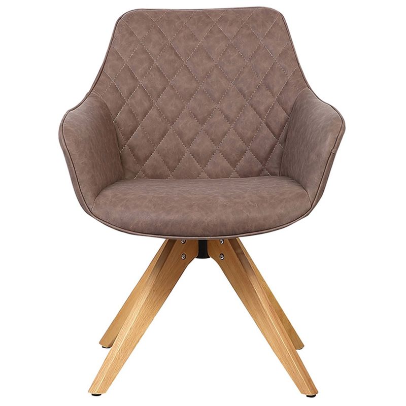 CadeiraEmanoelaPUVintageCafeBaseMadeira