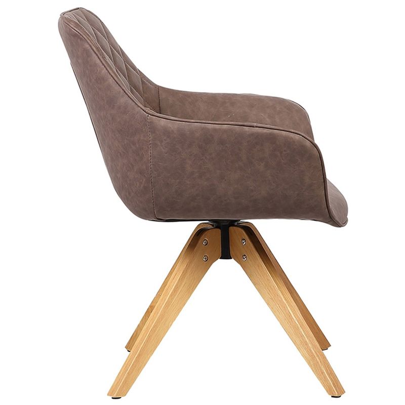 CadeiraEmanoelaPUVintageCafeBaseMadeira