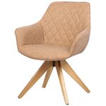 CadeiraEmanoelaPUVintageMarromClaroBaseMadeira