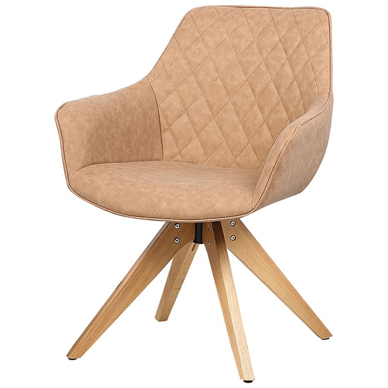 CadeiraEmanoelaPUVintageMarromClaroBaseMadeira