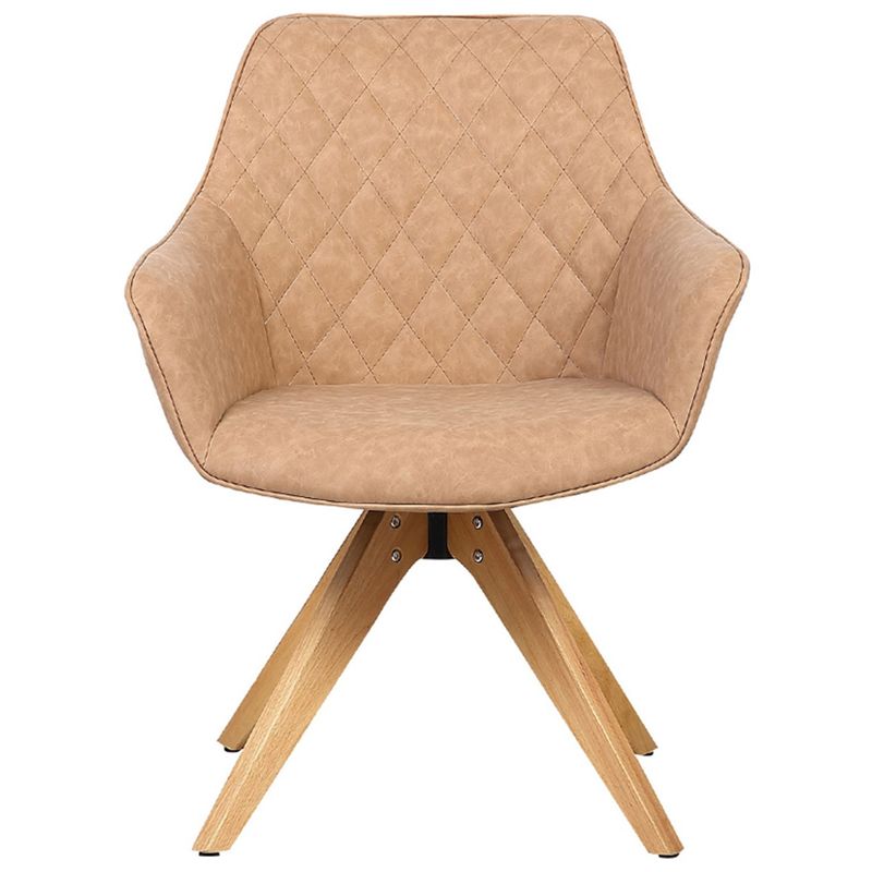 CadeiraEmanoelaPUVintageMarromClaroBaseMadeira