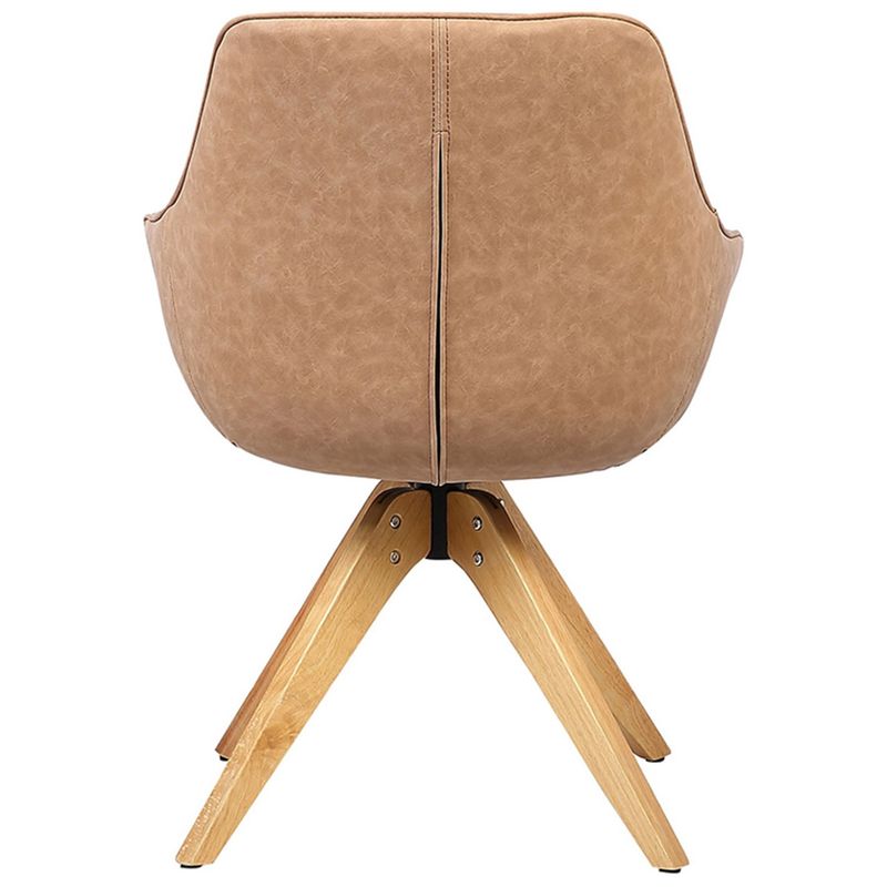 CadeiraEmanoelaPUVintageMarromClaroBaseMadeira