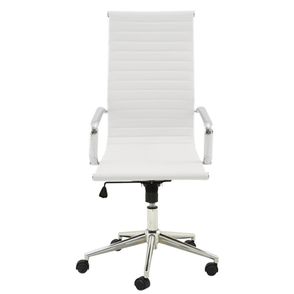Cadeira Sevilha Eames Alta PU Branco Base Cromada - 6752