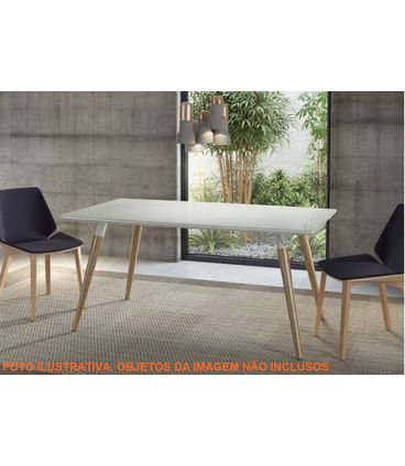 Mesa Jantar Formato Off White Fosco 1,20 MT (LARG) - 35949