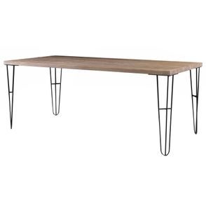 Mesa Jantar Bronx Madeira Driftwood Pes Aco Grafite 190cm - 38358