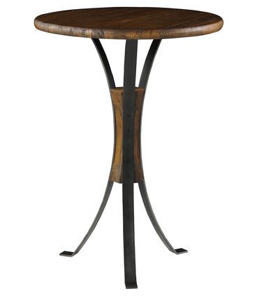 Mesa Bistro West Cor Rustic Brown Base Aco Grafite 80cm - 38302