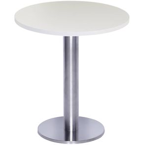 Mesa Georgia 60 cm Tampo Branco Redondo Base Big em Inox - 38486