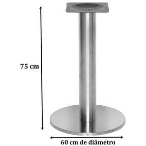 Base de Mesa Georgia Big em Inox  - 38513