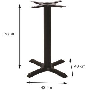 Base Virginia Ferro Pintado Preto com Tampo Redondo de 80 cm Imbuia - 38556