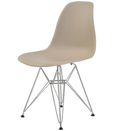 Cadeira Eames Eiffel PP Nude Base Cromada - 38581