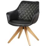 CadeiraEmanoelaPUVintagePretoBaseMadeira