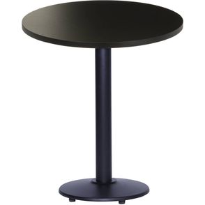 Mesa Luisiana 70 cm Tampo Preto Redonda Base Ferro Pintado Preto - 38562