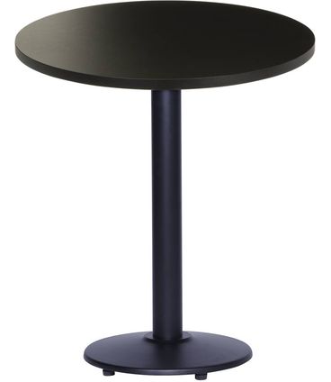 Mesa Luisiana 70 cm Tampo Preto Redonda Base Ferro Pintado Preto - 38562