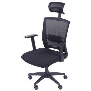 Cadeira Office Regulavel Tela com Tecido Mesh Preta Base Nylon - 39218