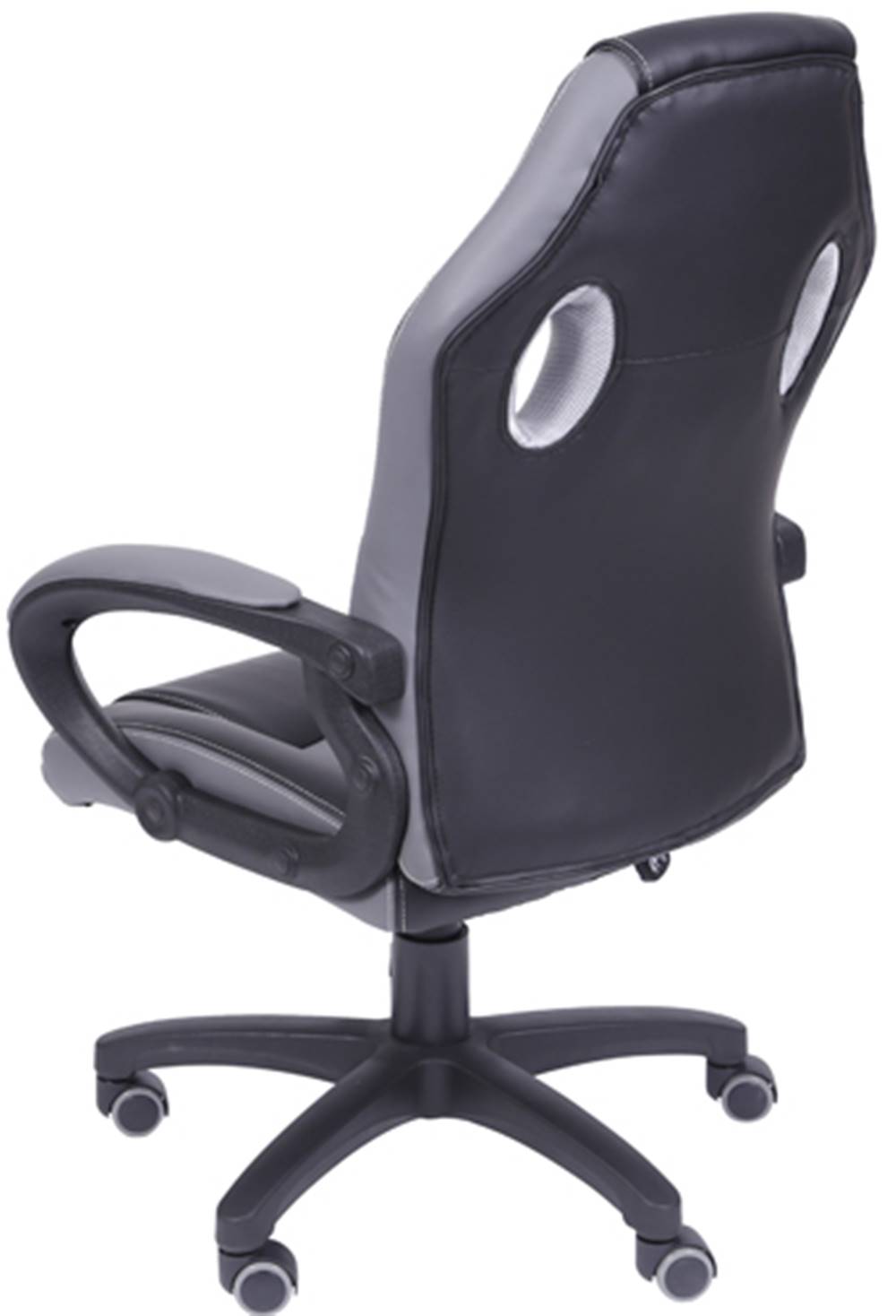 Cadeira Office Racer V16 Preta com Detalhe Cinza Base Nylon - 39276