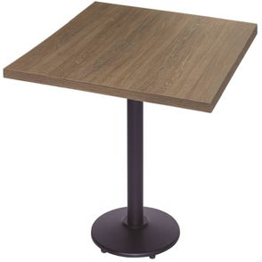 Mesa Luisiana 80 cm Tampo Imbuia Quadrado Base Ferro Pintado Preto - 39420
