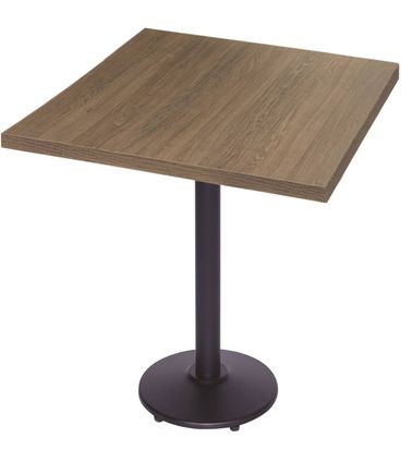 Mesa Luisiana 80 cm Tampo Imbuia Quadrado Base Ferro Pintado Preto - 39420