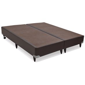 Base de Cama Box Baixa Cori Rosolare Super King Size Corino Marrom 1,93 MT (LARG) - 40160