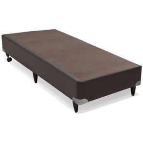 Base de Cama Box Alta Cori Rosolare Solteiro Corino Marrom 88 cm (LARG) - 40162